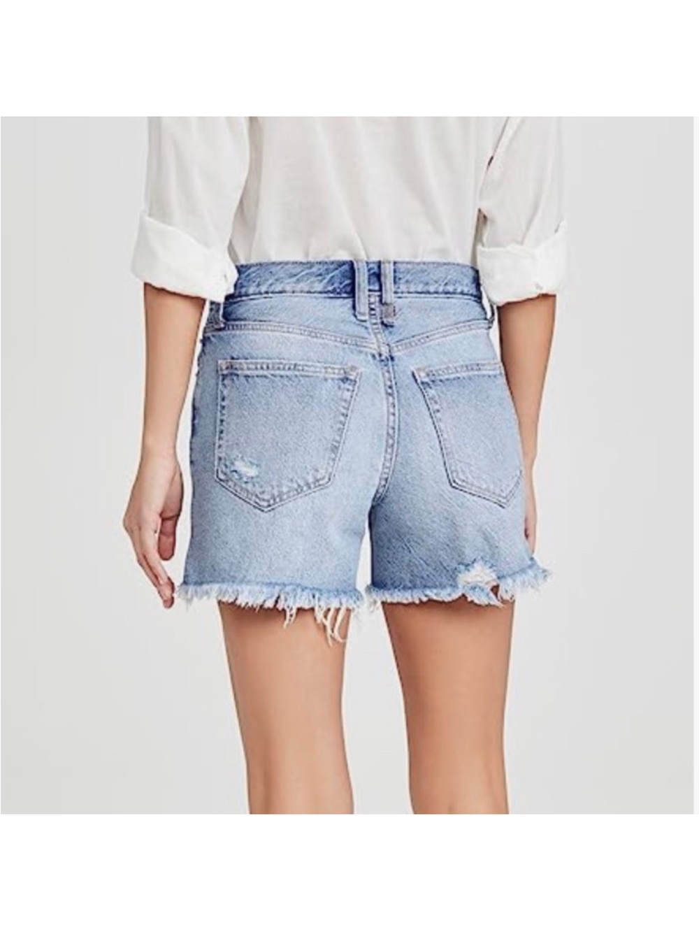 Free People makai button fly cutoff distressed denim shorts 28(6) - Picture 3 of 8